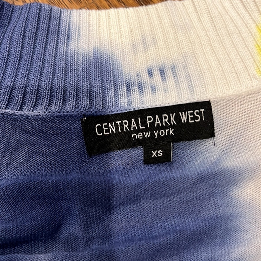 Central Park West Women’s Cardigan & Sleeveless Top Blue Yellow & White Size XS