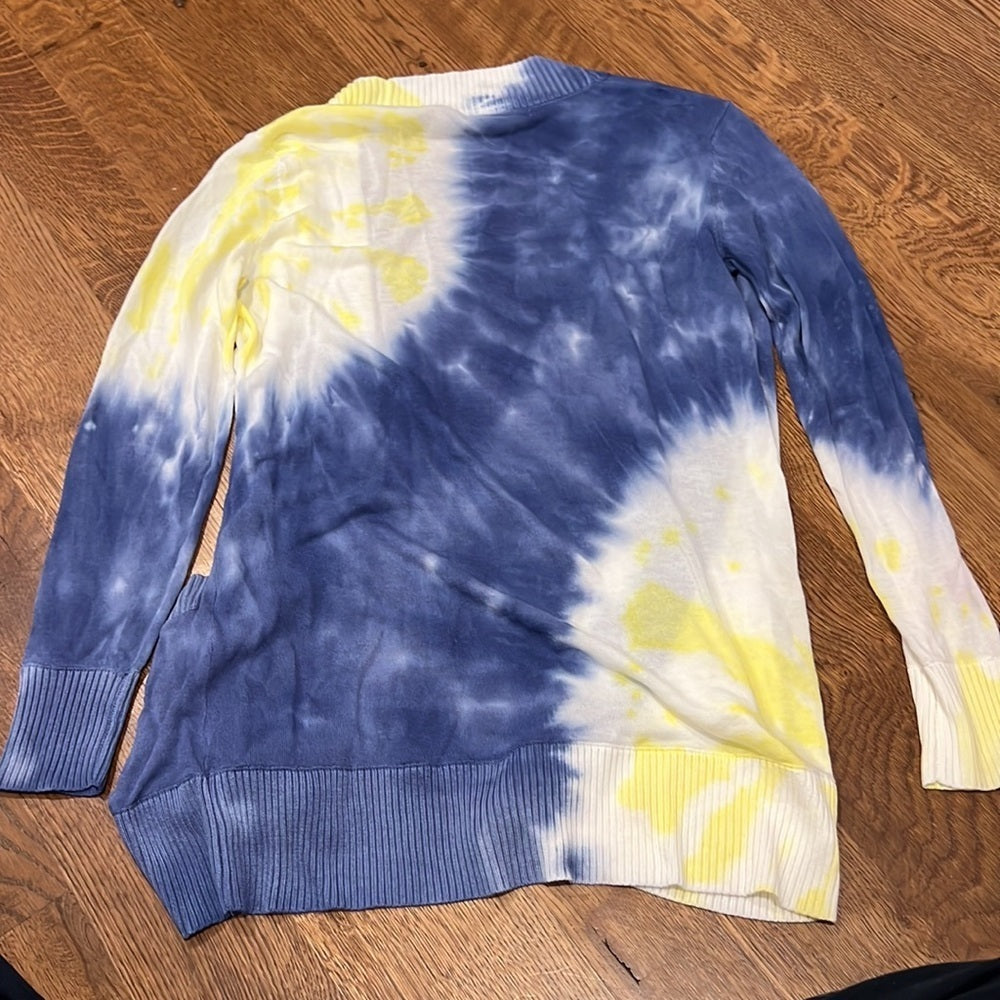 Central Park West Women’s Cardigan & Sleeveless Top Blue Yellow & White Size XS