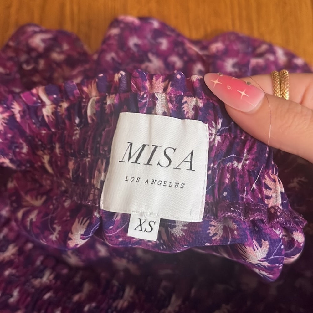 MISA Woman’s Purple Printed Skirt Size XS