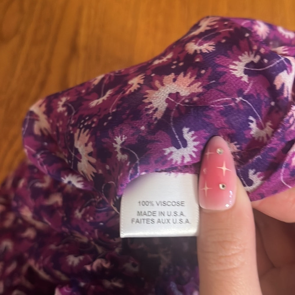 MISA Woman’s Purple Printed Skirt Size XS