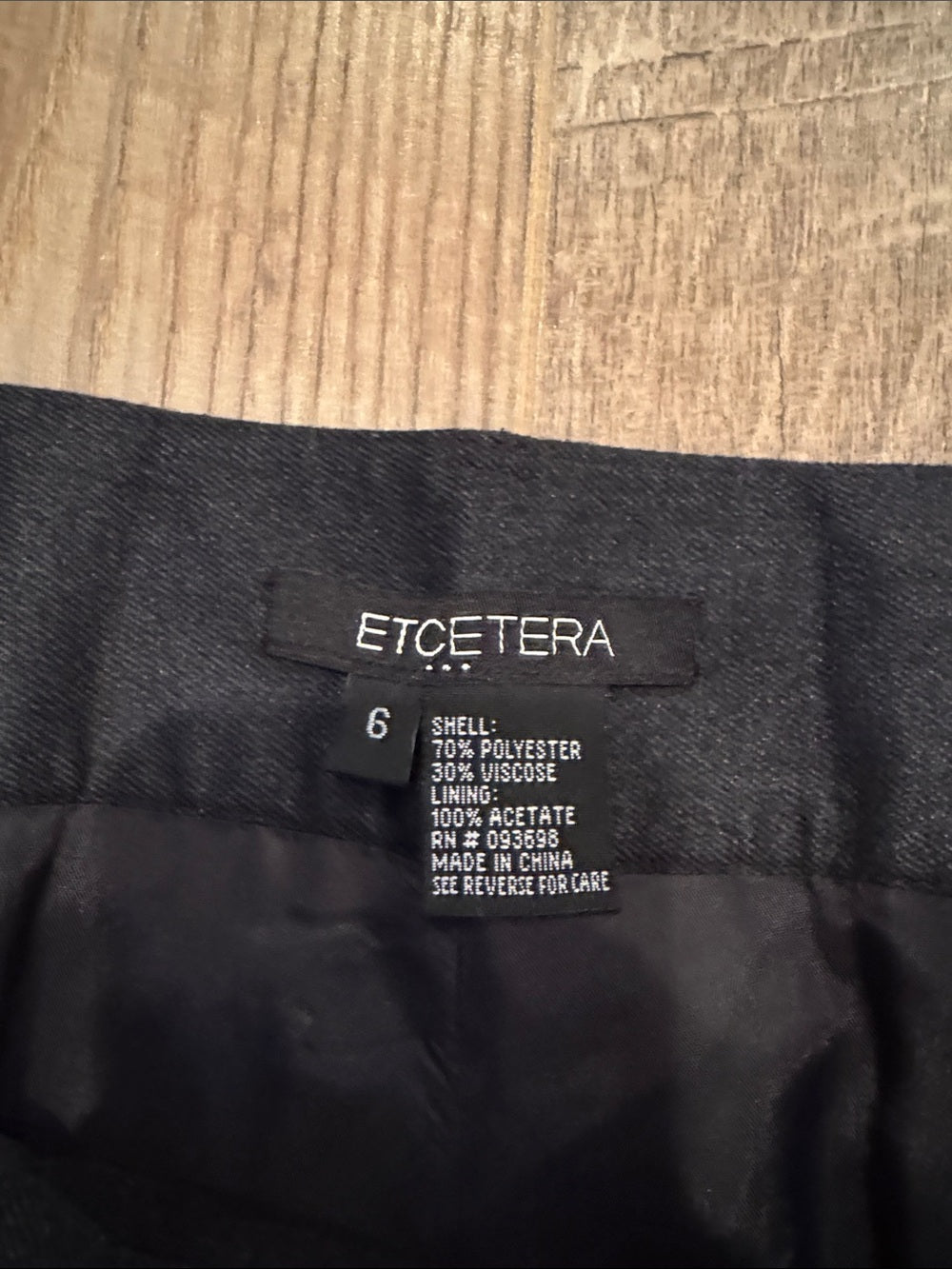 NWT Etcetera Women’s Classic Black Dress Pants Size 6