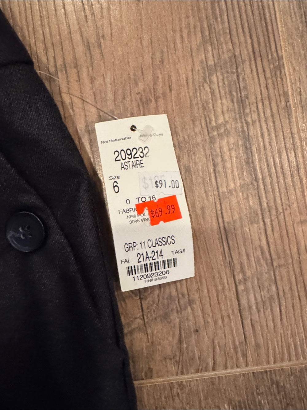 NWT Etcetera Women’s Classic Black Dress Pants Size 6