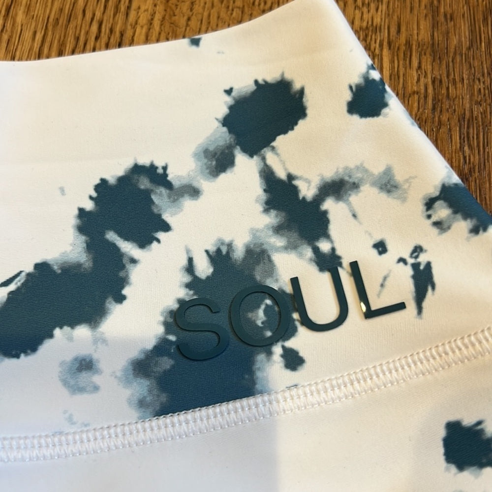 NWT Soul Women’s Leggings White and Blue Size Medium