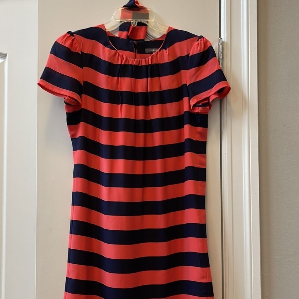 NWT Pippa Coral and Navy Striped Dress Size 2