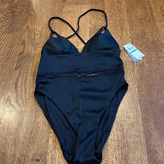 NWT Isabella Rose Women’s One Piece Bathing Suit Black Size Large