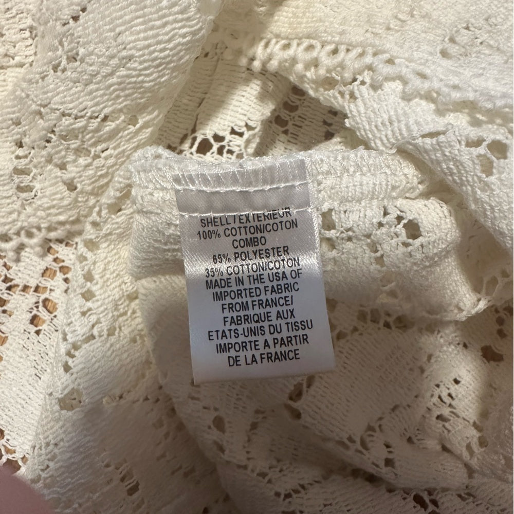 Milly Cabana Beach Lace V-Neck Dress Size Small