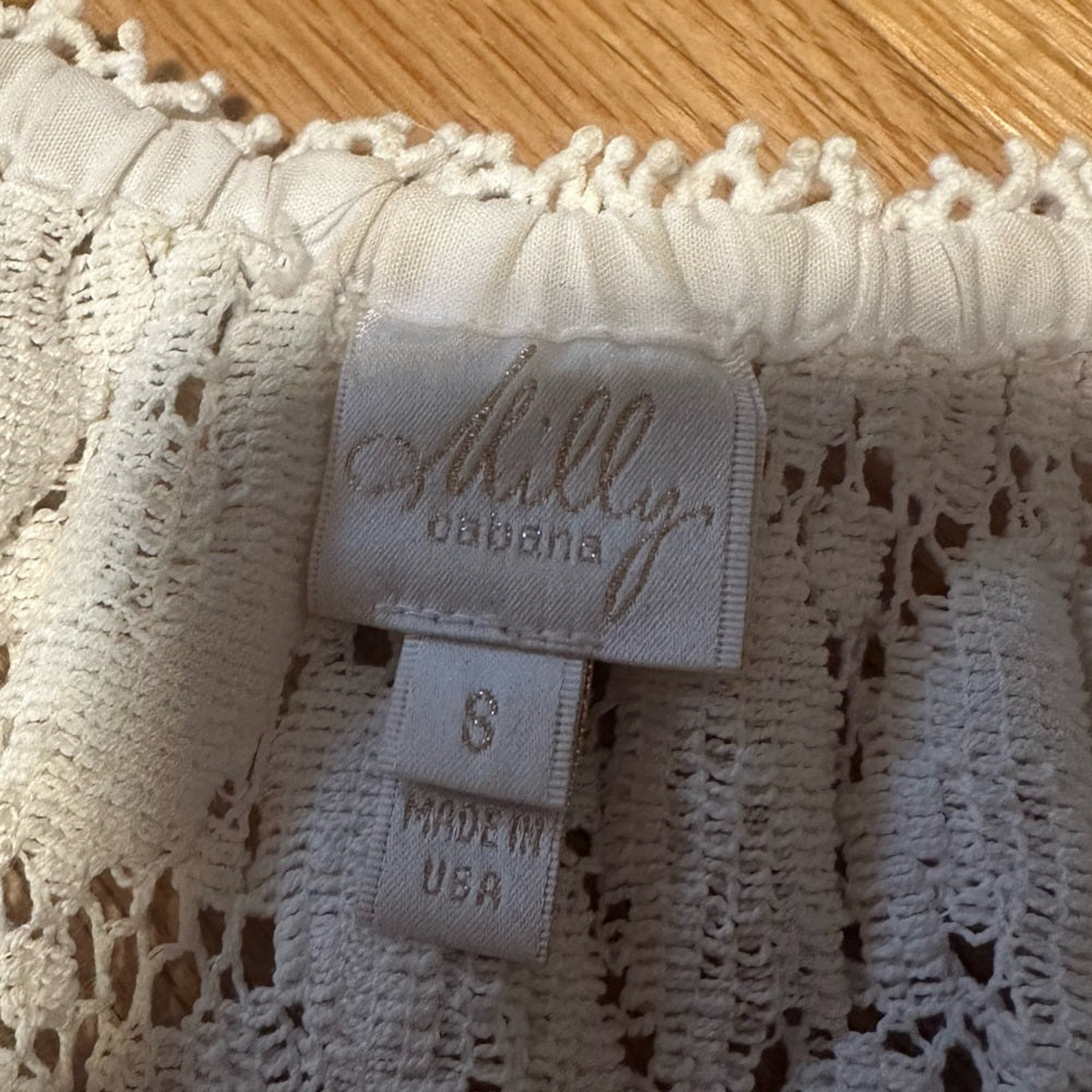Milly Cabana Beach Lace V-Neck Dress Size Small