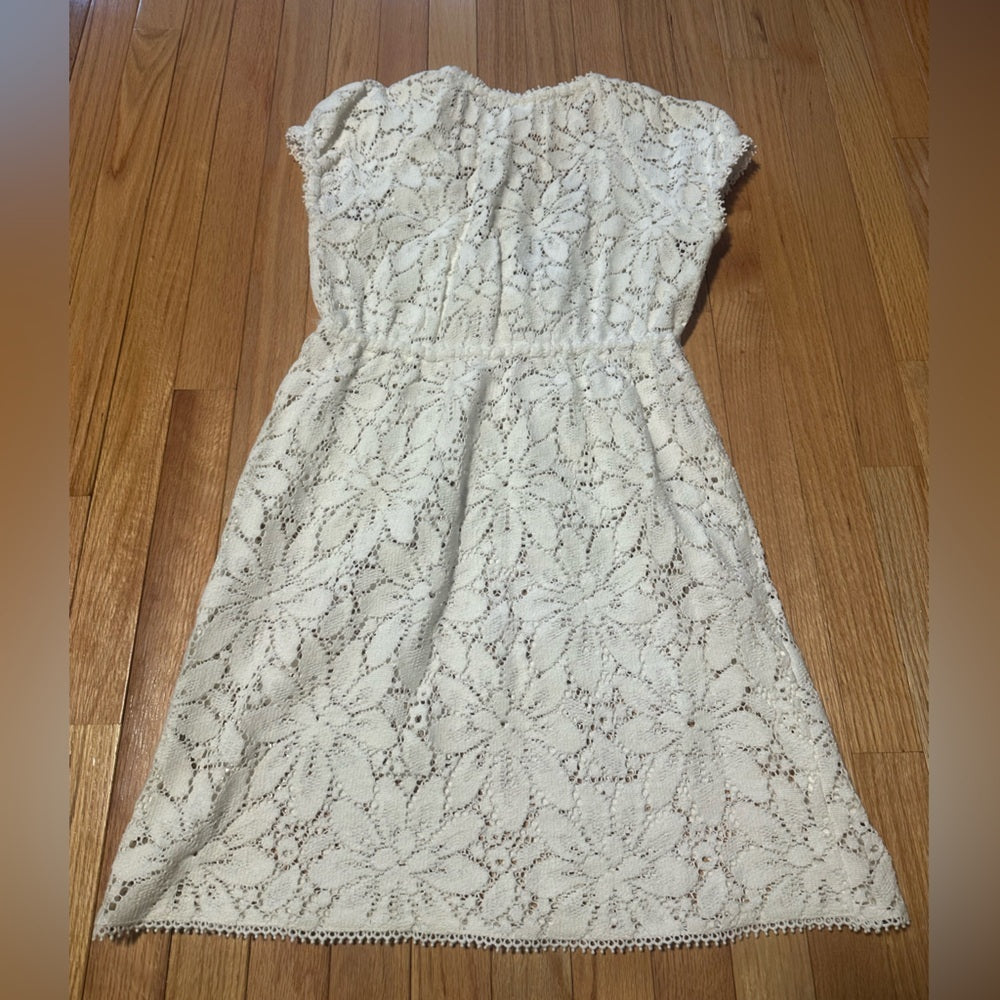 Milly Cabana Beach Lace V-Neck Dress Size Small