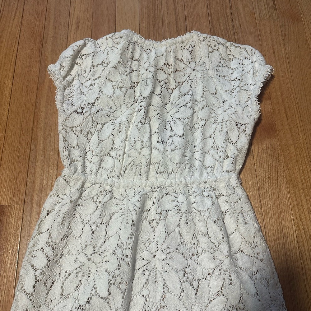 Milly Cabana Beach Lace V-Neck Dress Size Small