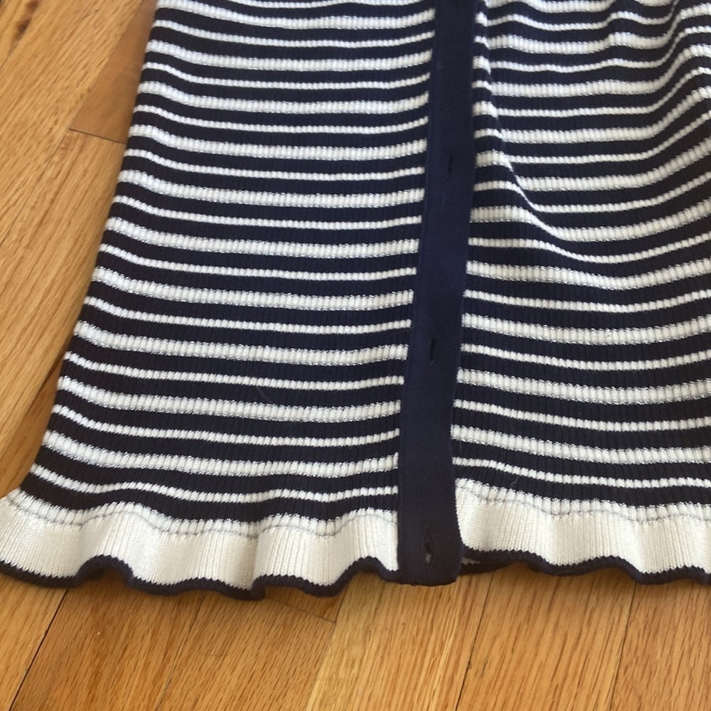 NWT Women’s SeeByChloe cardigan. Blue/white/silver. Size 42
