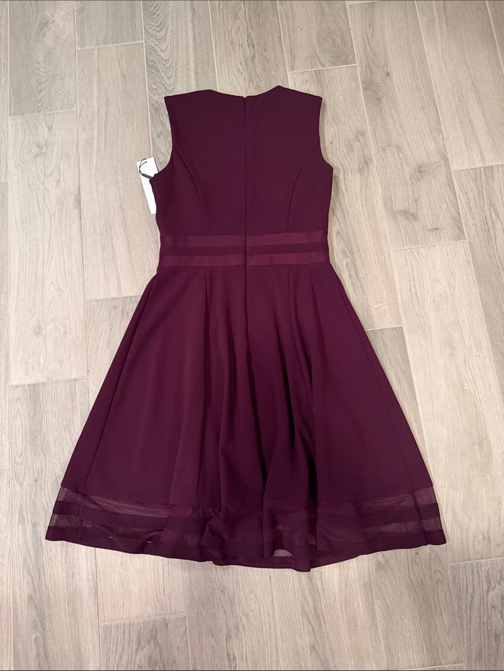 Calvin Klein Sleeveless Burgundy Long Dress Size 4 NWT