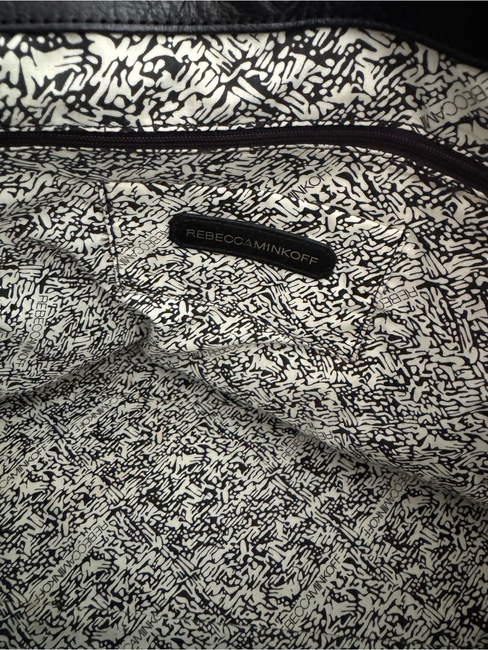 Rebecca Minkoff Classic Black Leather Tote Bag - Women's Everyday Carry