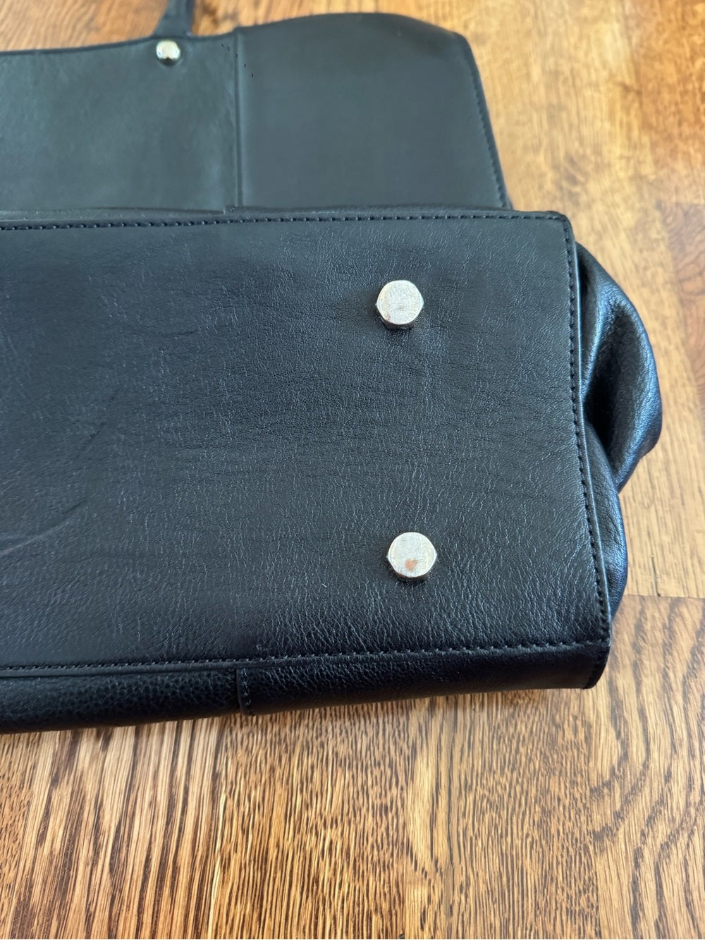 Rebecca Minkoff Classic Black Leather Tote Bag - Women's Everyday Carry