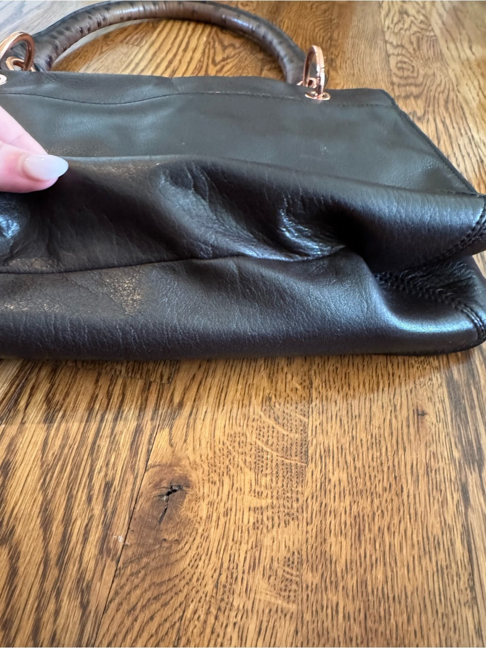 Ted Baker Women's Black Leather Top-Handle Shoulder Bag