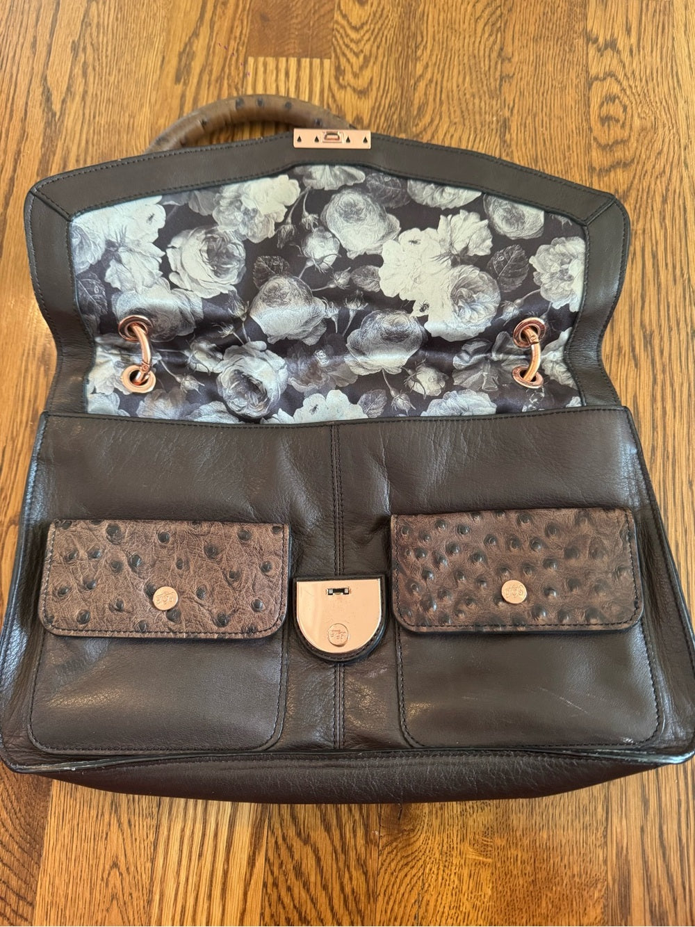 Ted Baker Women's Black Leather Top-Handle Shoulder Bag