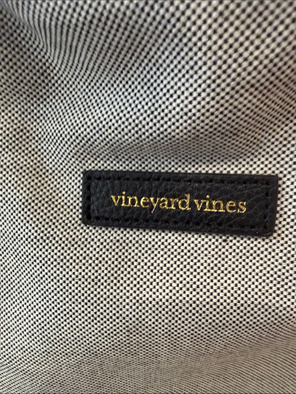 Vineyard Vines Gray and Black Canvas Duffel Bag One Size