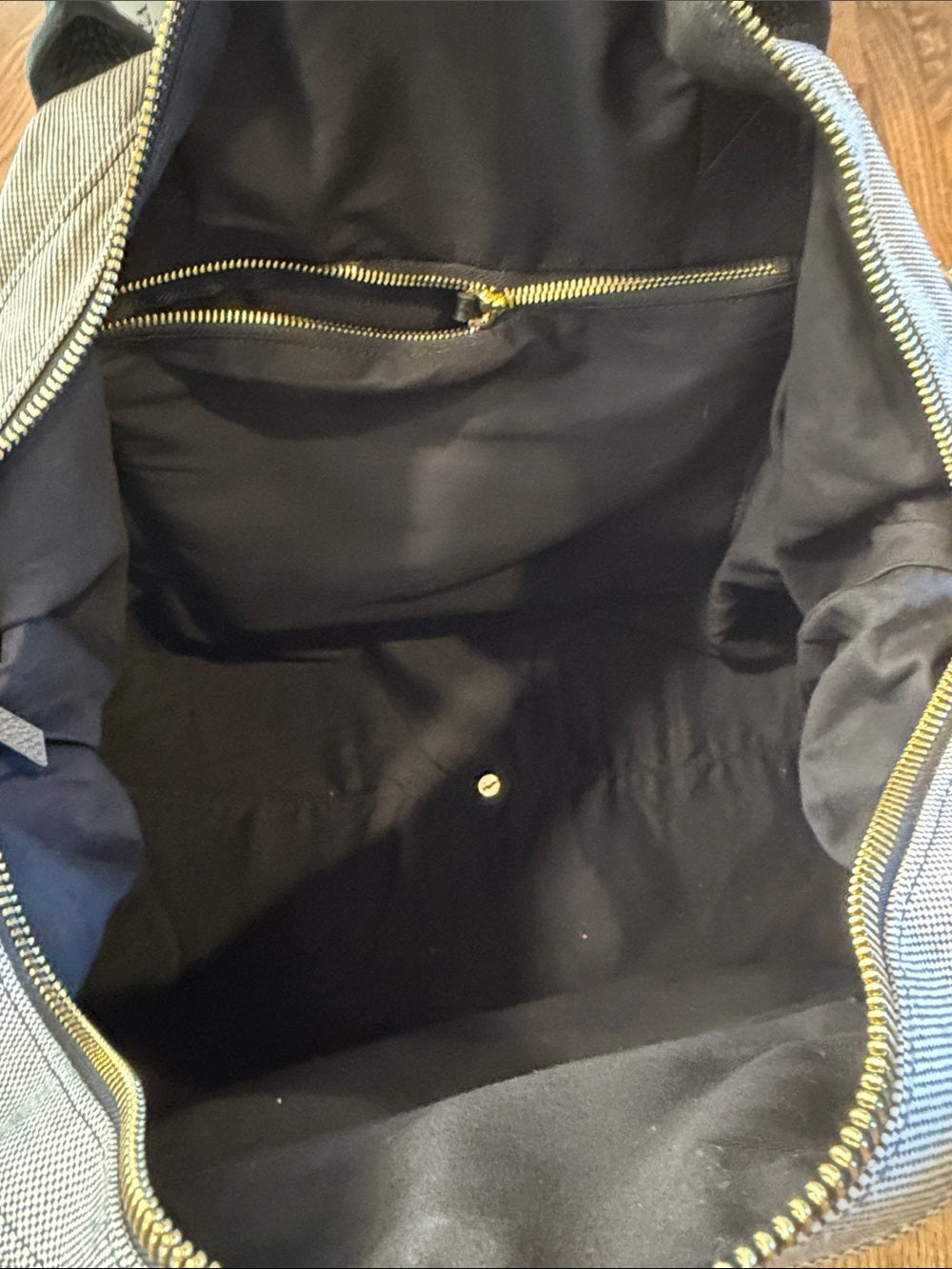 Vineyard Vines Gray and Black Canvas Duffel Bag One Size