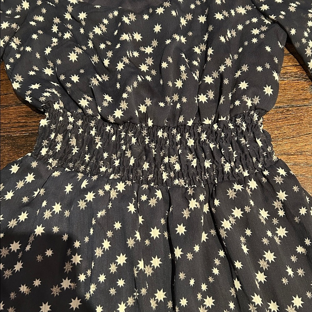 NWT Sage Women’s Navy Blue Dress with White Star Pattern Size Small