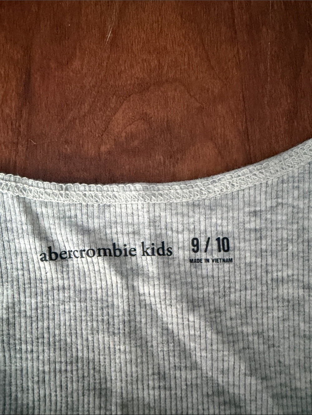 Abercrombie And Fitch Girls Light Gray Long-Sleeve Square Neck Top Size 9/10