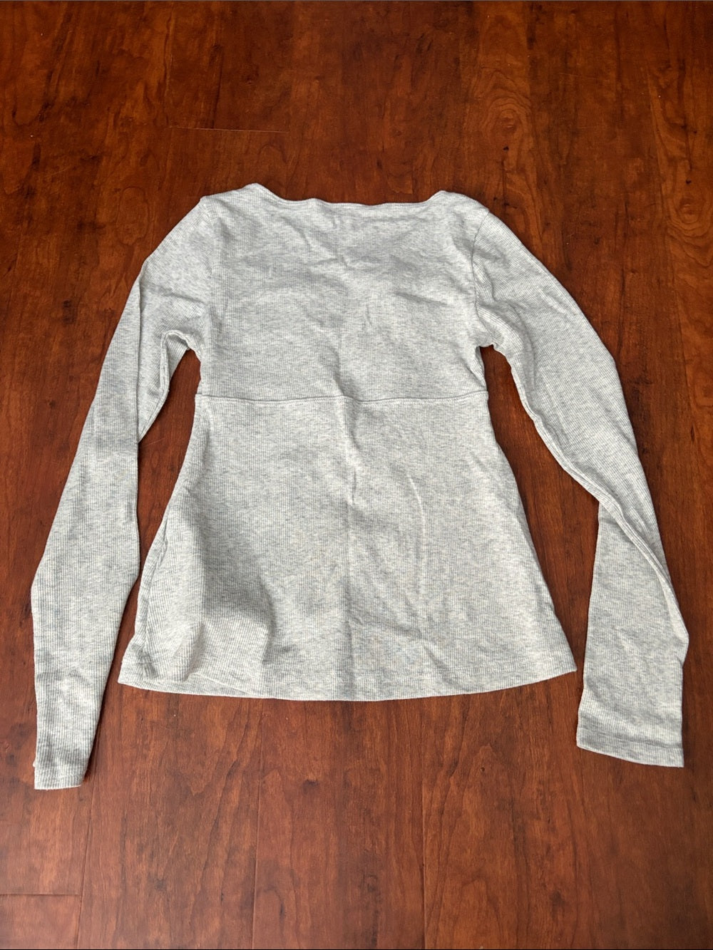 Abercrombie And Fitch Girls Long Sleeve Lace Trim Square Neck Top Size 9/10