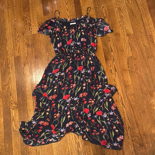 Parker Women’s Navy Floral Dress Size Medium