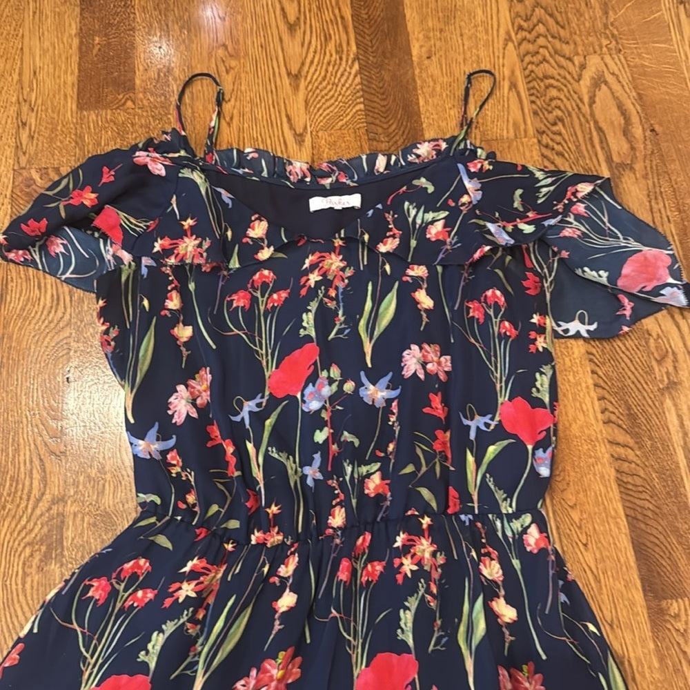 Parker Women’s Navy Floral Dress Size Medium
