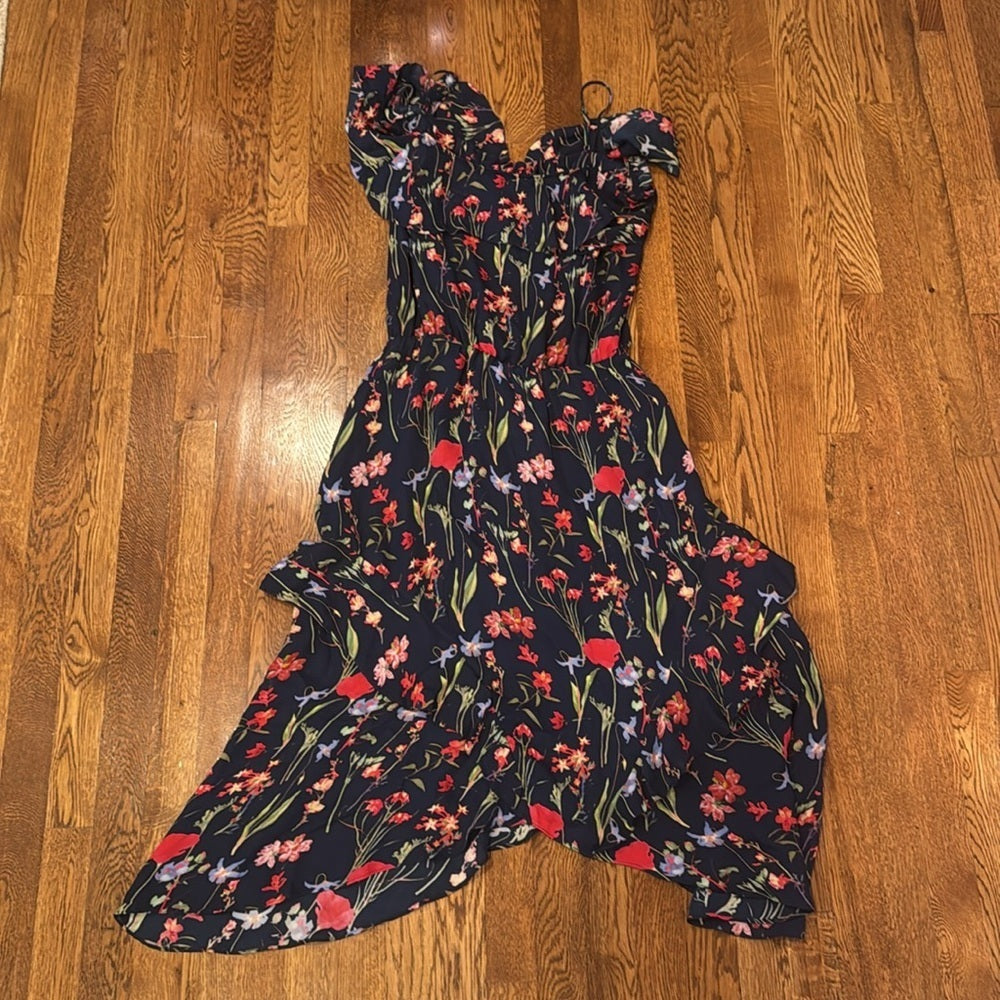 Parker Women’s Navy Floral Dress Size Medium