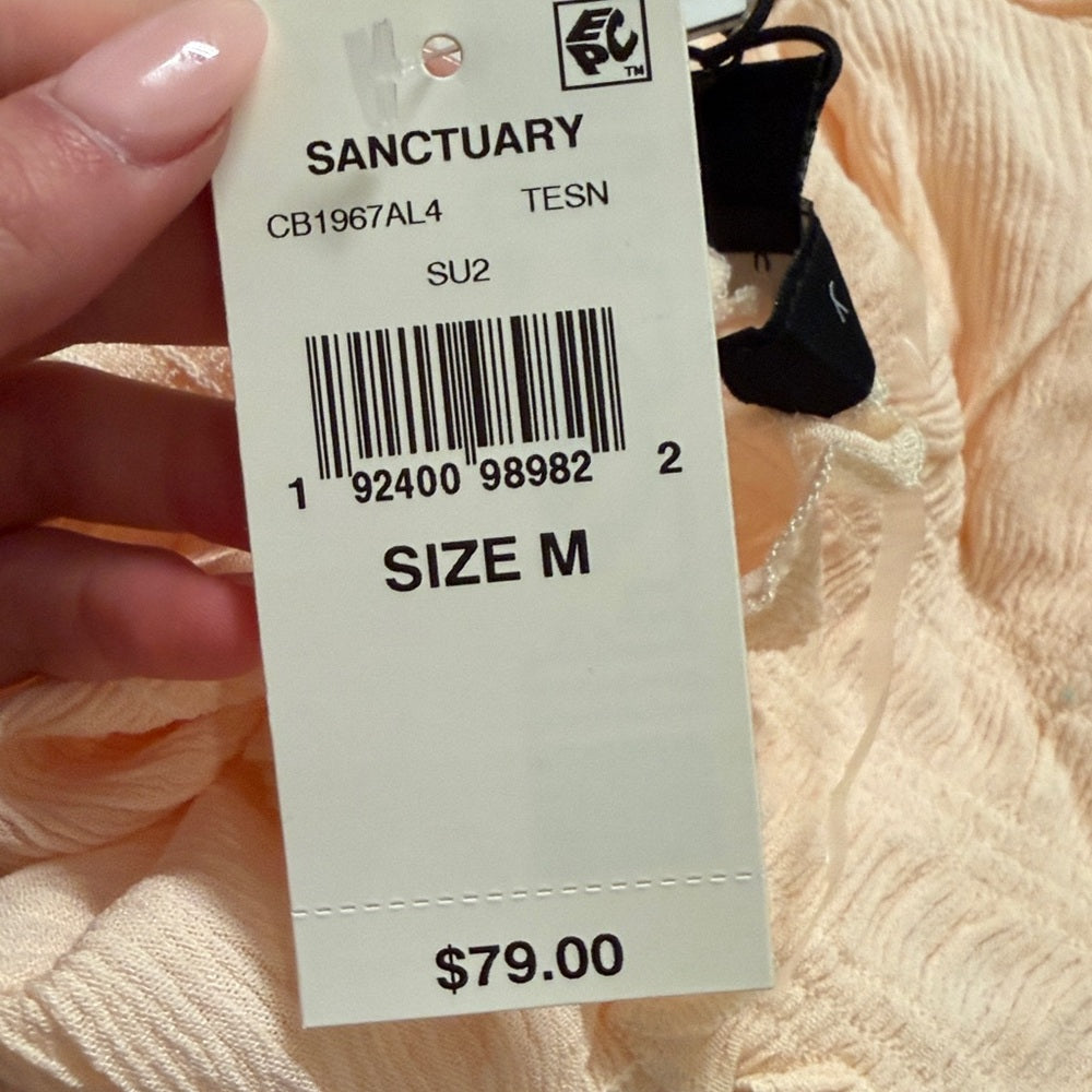 NWT Women’s Sanctuary Cream Off-Shoulder Top Size Medium