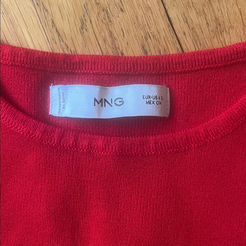 Mango Red Tank Top Women Size Small