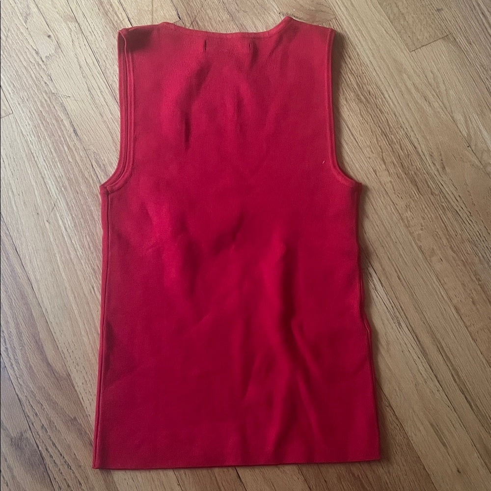 Mango Red Tank Top Women Size Small