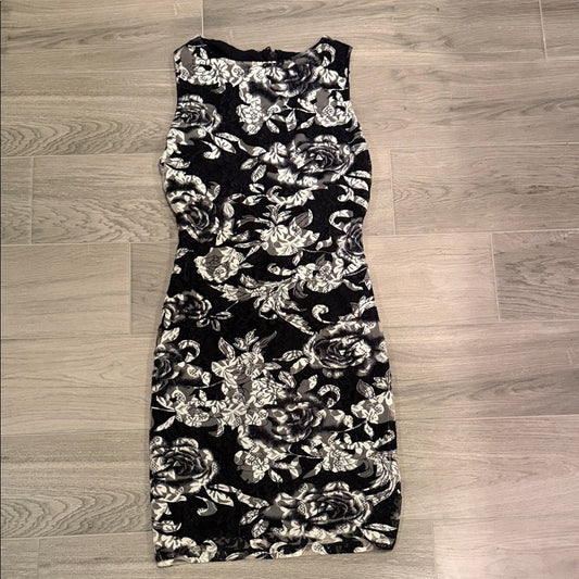 Alice+Olivia Women’s Floral Black and White Dress Size XS