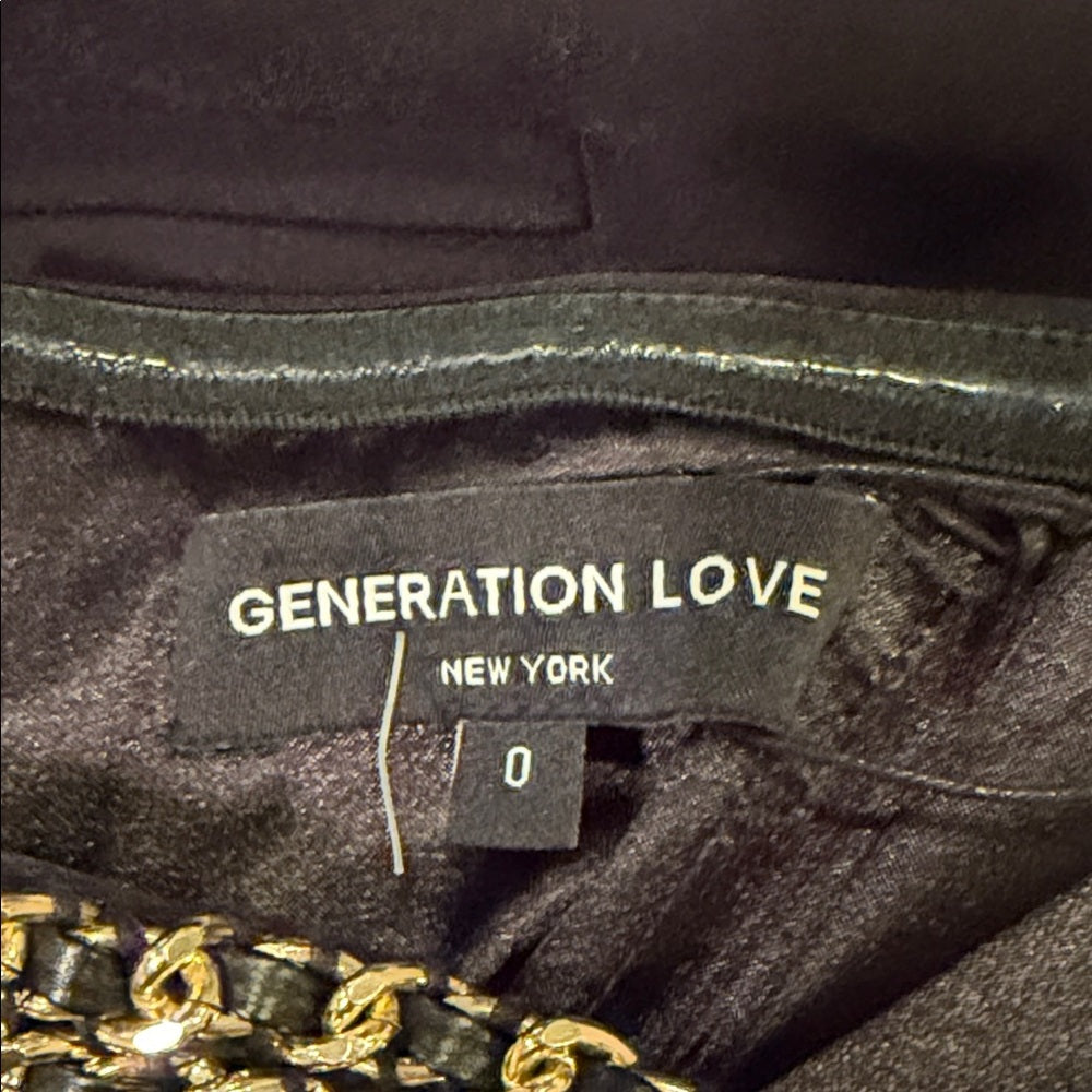 Generation Love Women’s Black Strapless Jumpsuit Size 0