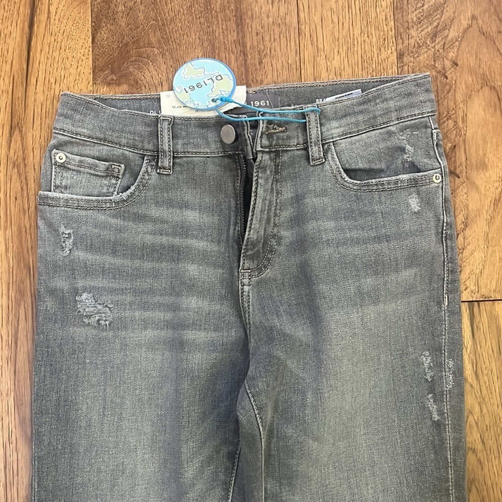 NWT DL1961 Girl’s Grey Brady Slim Jeans Size 12
