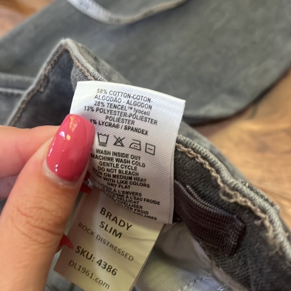 NWT DL1961 Girl’s Grey Brady Slim Jeans Size 12
