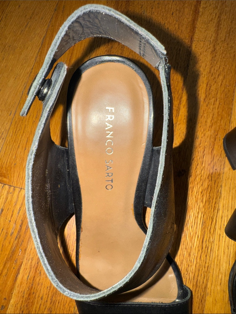 Franco Sarto Black Women’s Open-Toe Ankle Strap Sandals Women’s 10M
