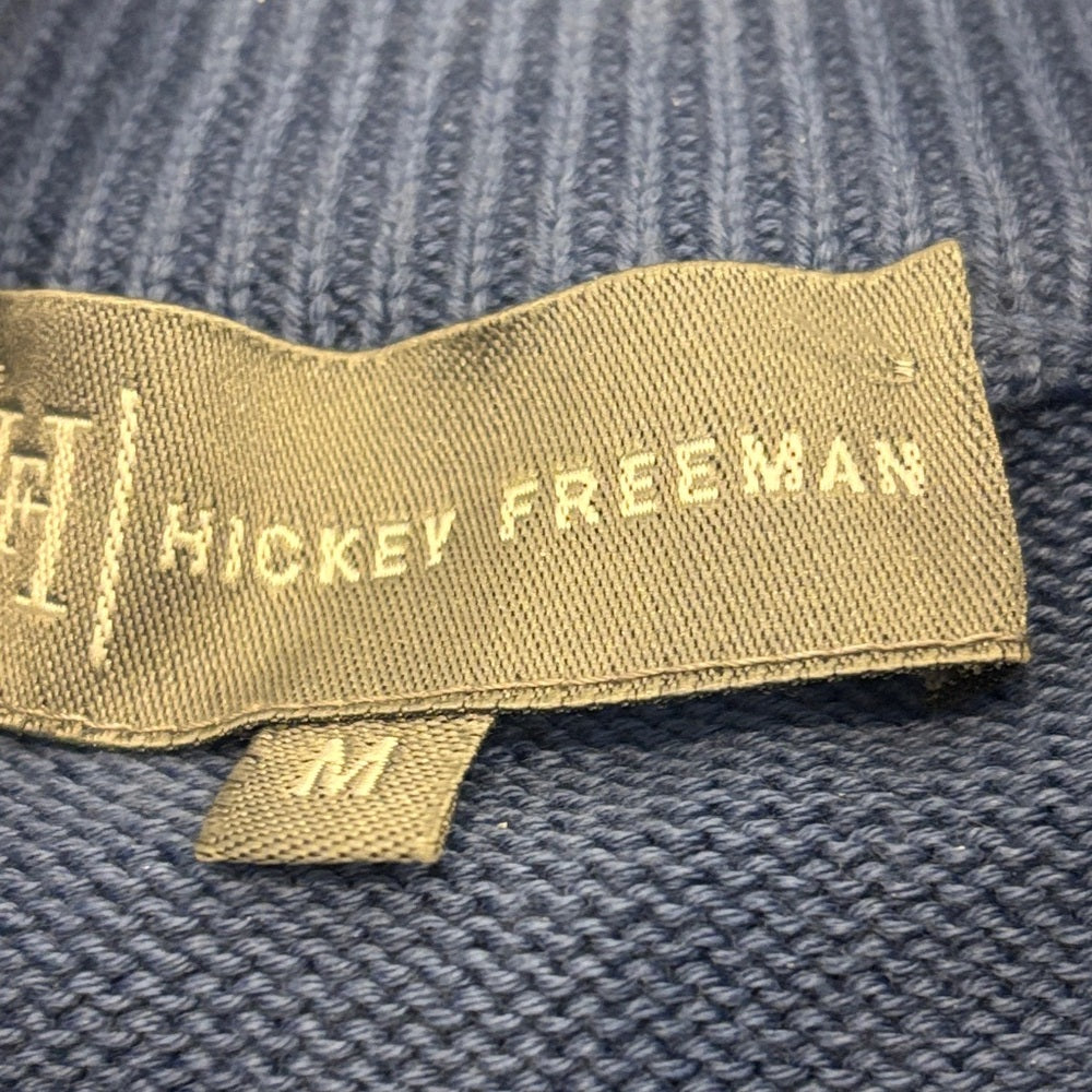 Hickey Freeman Men’s Blue Argyle Quarter Zip Sweater Size Medium