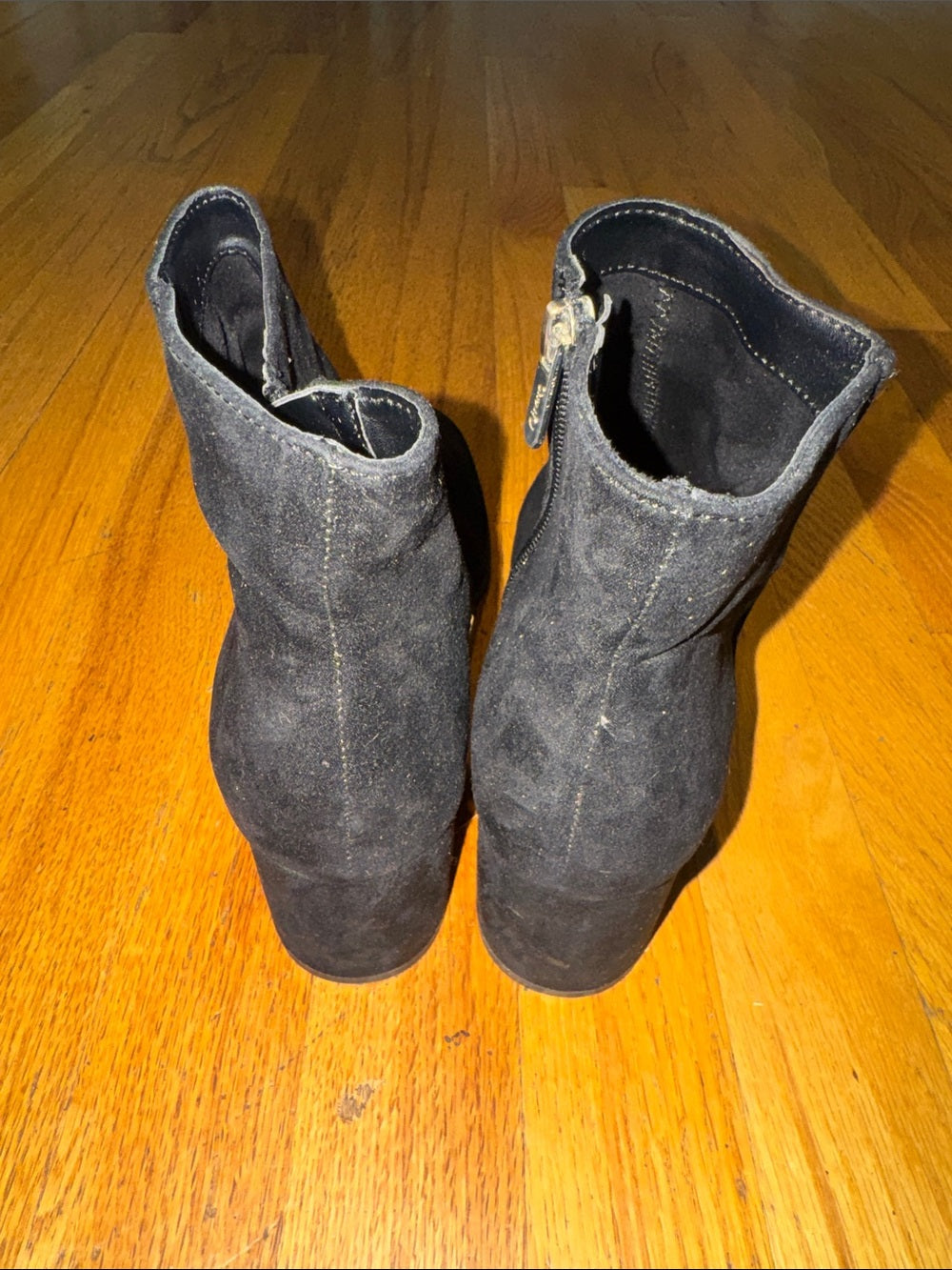 Circus By Sam Edelman Black Suede Ankle Booties with Block Heel Women’s 9.5