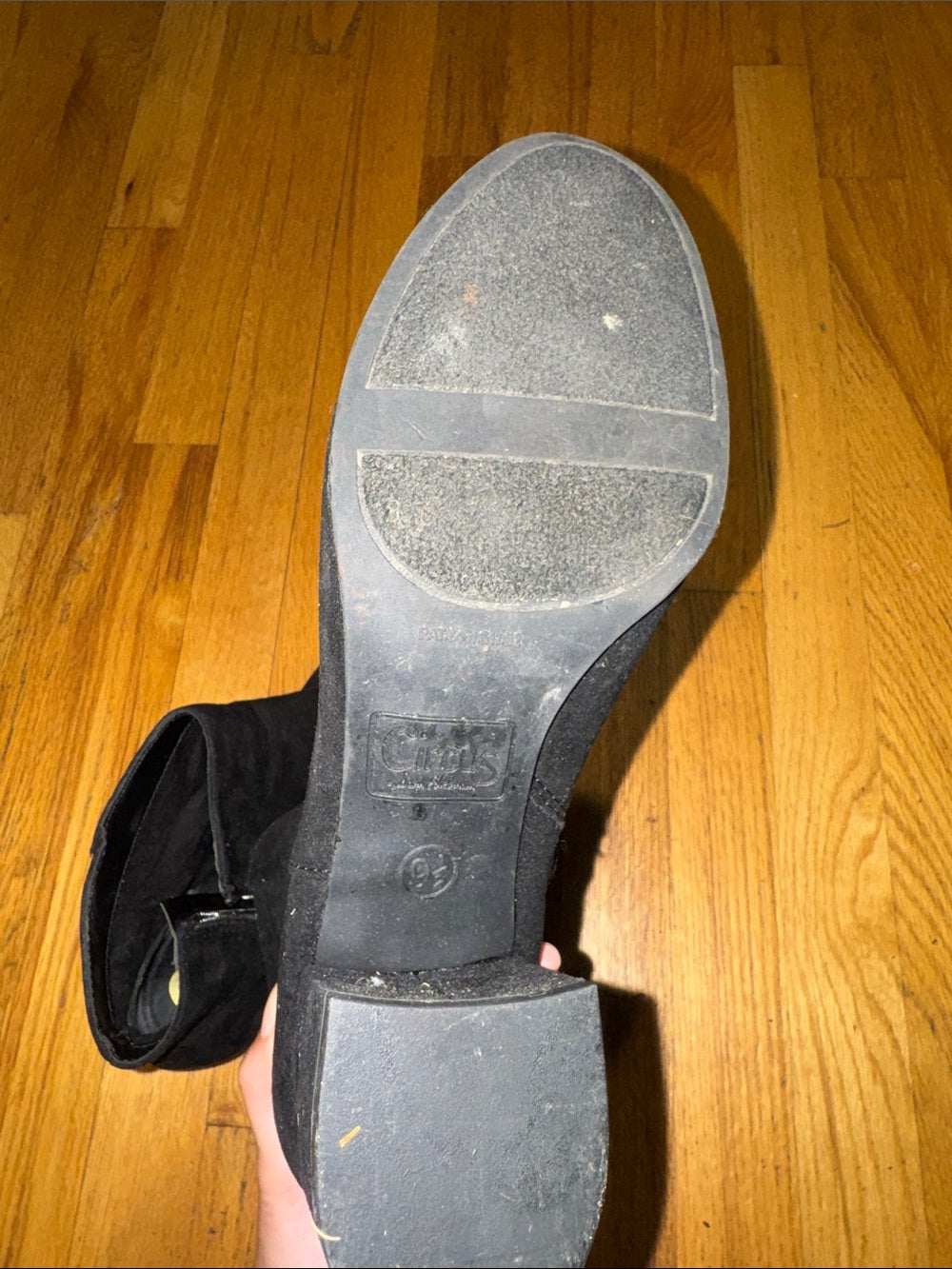 Circus By Sam Edelman Black Suede Ankle Booties with Block Heel Women’s 9.5