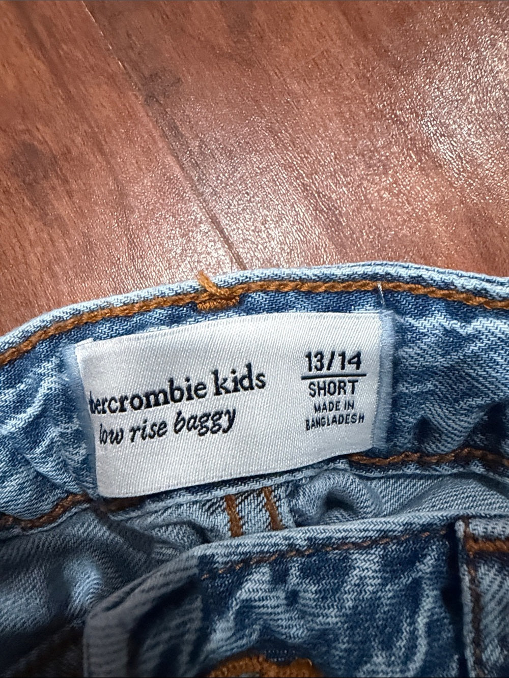 Abercrombie Girls Light Blue Women's Heart Patch Straight-Leg Jeans Size 13/14