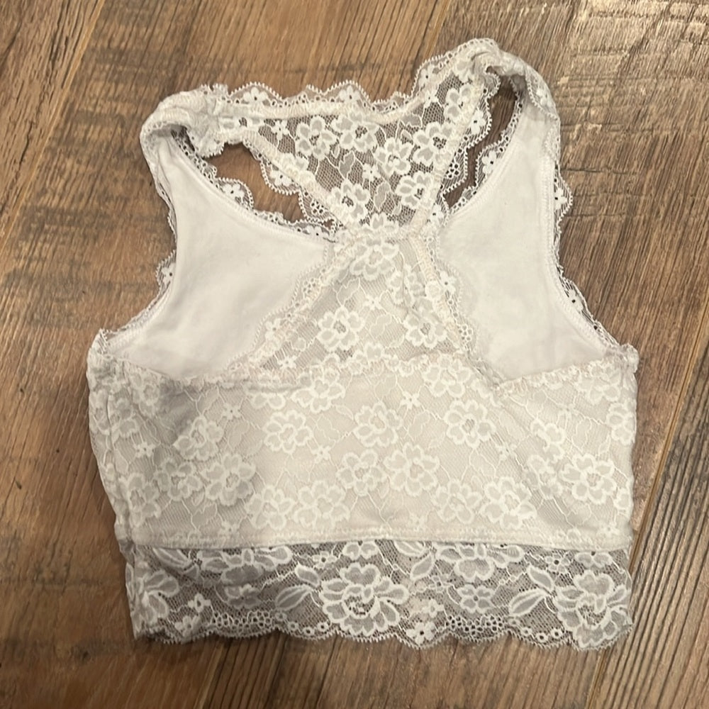 Abercrombie Kids White Lace Top Size 7/8