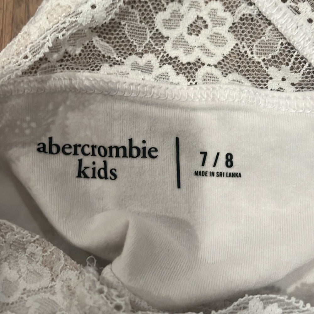Abercrombie Kids White Lace Top Size 7/8