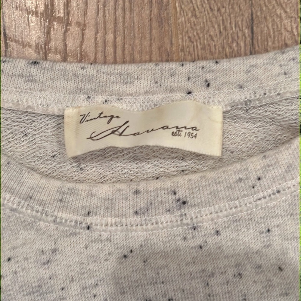 Vintage Havana Woman’s Grey Sweater With Ties Size Small
