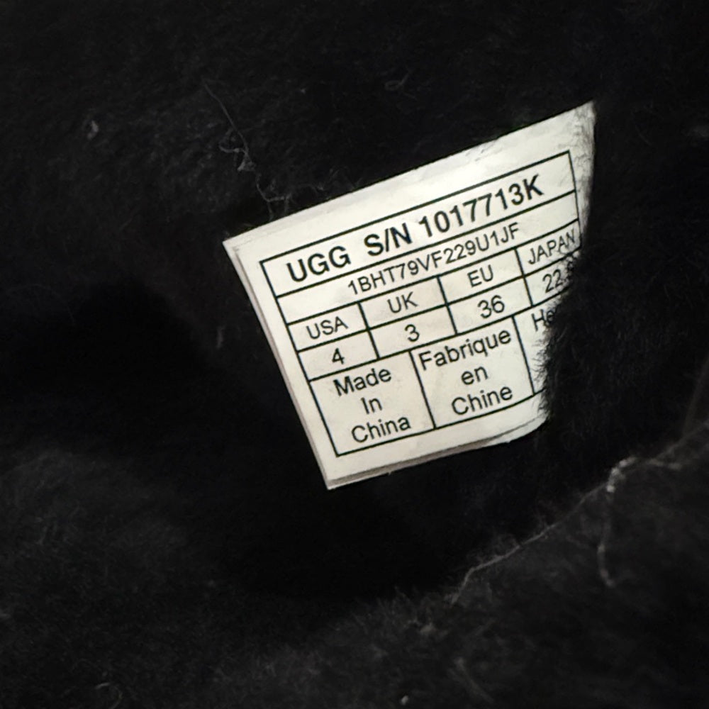 UGG Kids Black Fur-Lined Boots Size 4