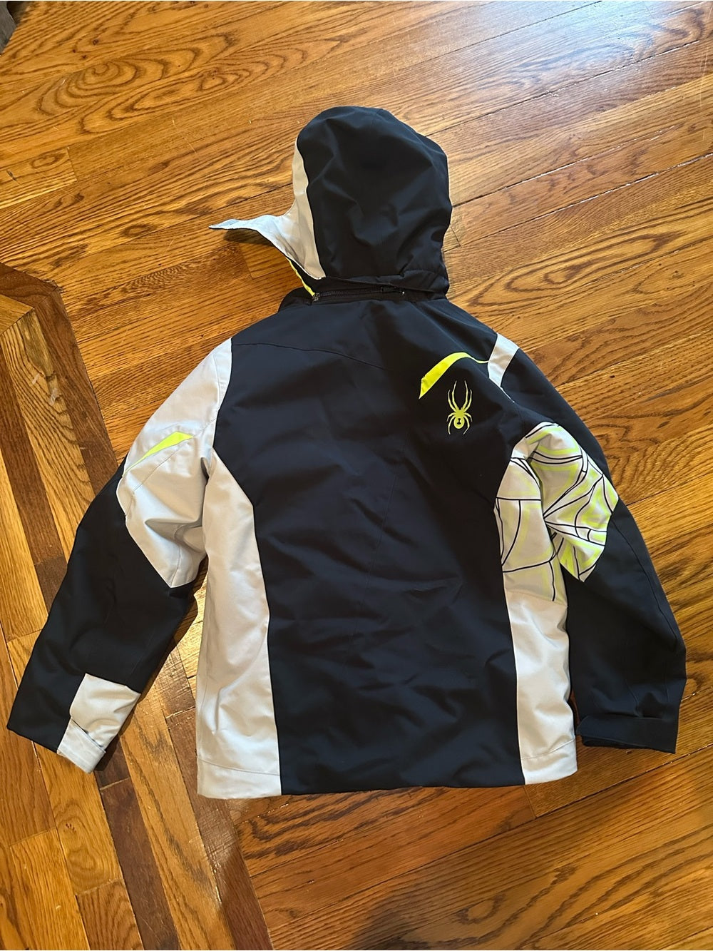 Spyder Kids Neon Yellow & Black Winter Jacket Size 12