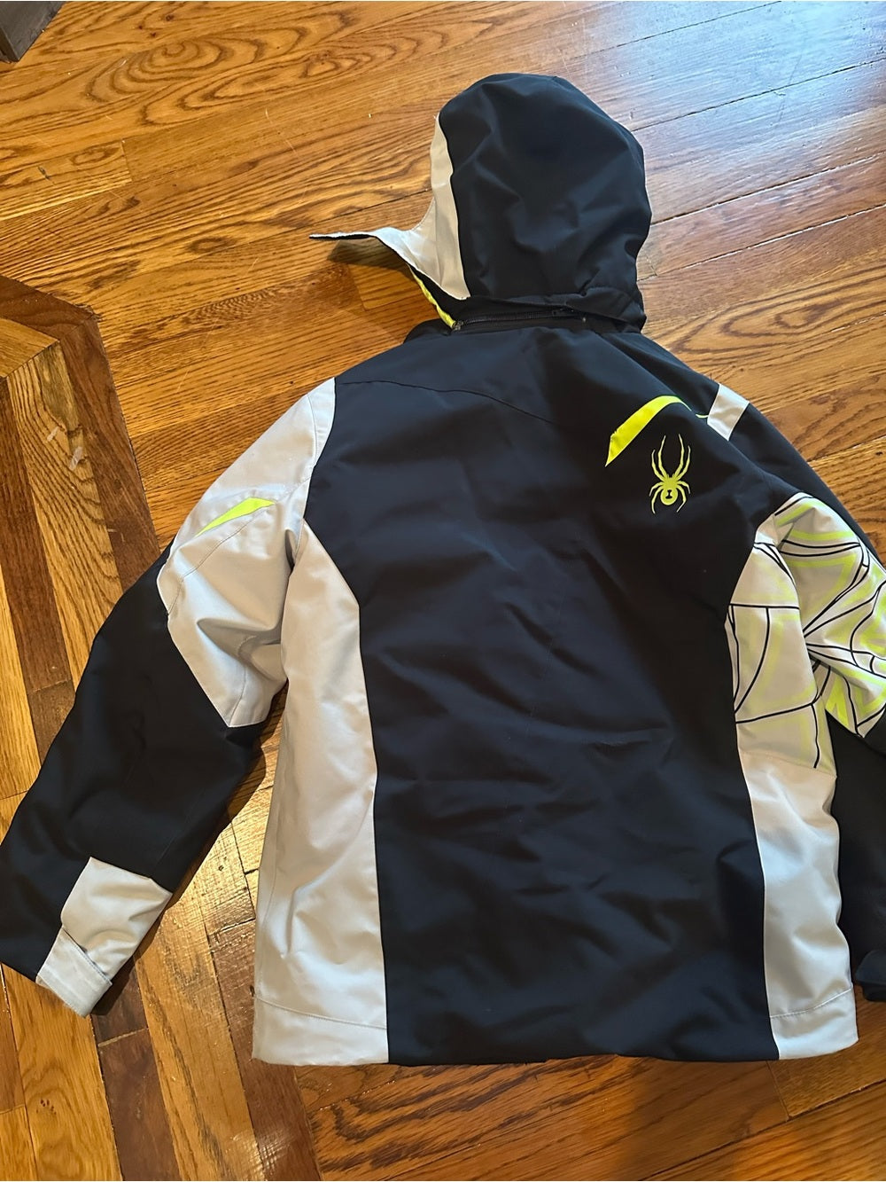 Spyder Kids Neon Yellow & Black Winter Jacket Size 12