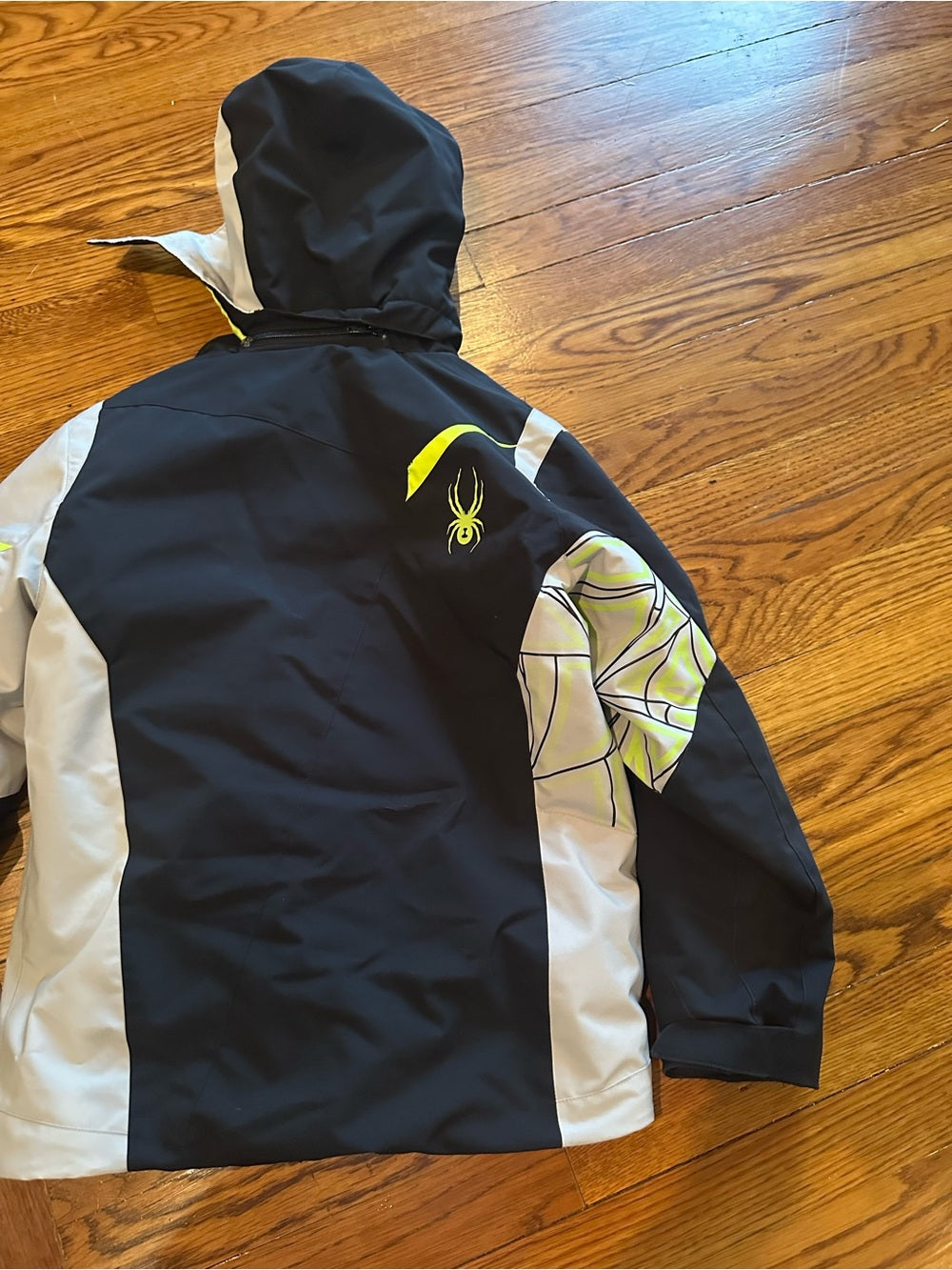 Spyder Kids Neon Yellow & Black Winter Jacket Size 12