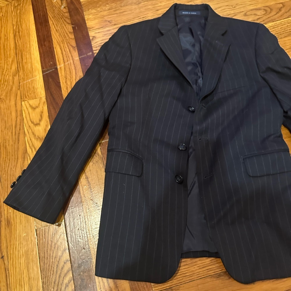 Joseph Abbound Black Pinstripe Suit Set Size 10R and 8R