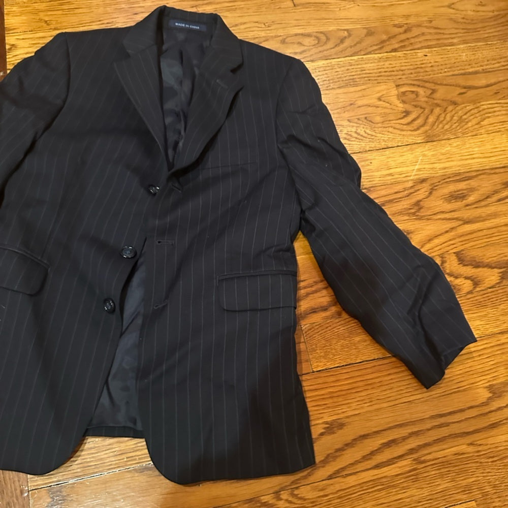 Joseph Abbound Black Pinstripe Suit Set Size 10R and 8R