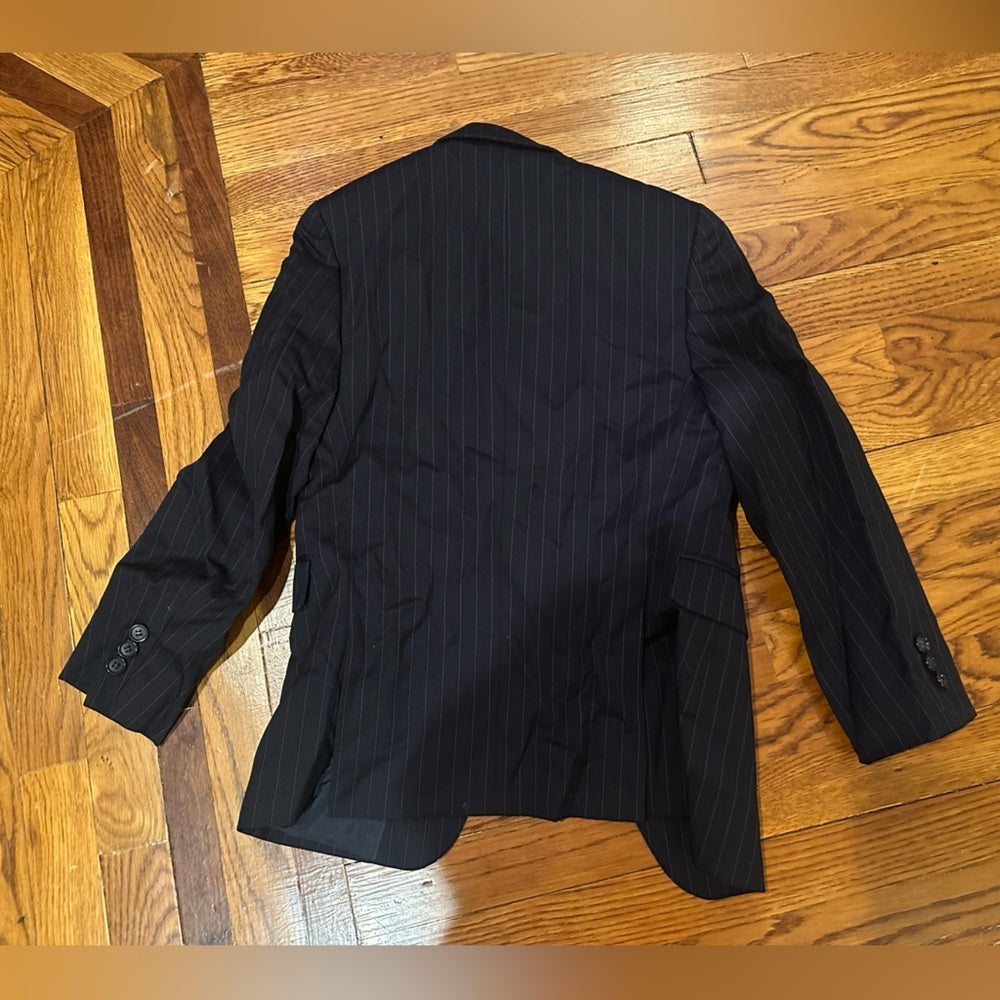 Joseph Abbound Black Pinstripe Suit Set Size 10R and 8R