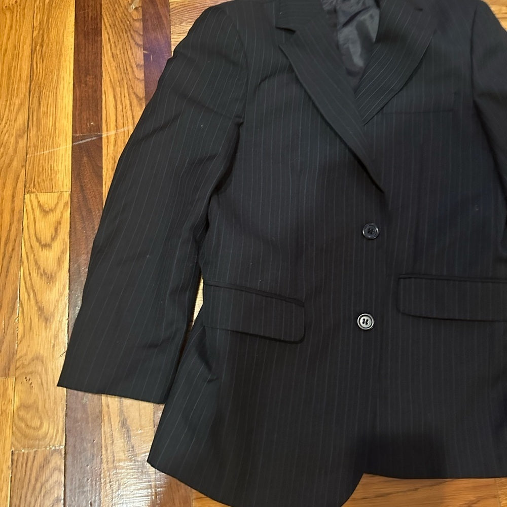 Andrew Fezza Kids Black Pinstripe Suit Set Pants Size 14 R